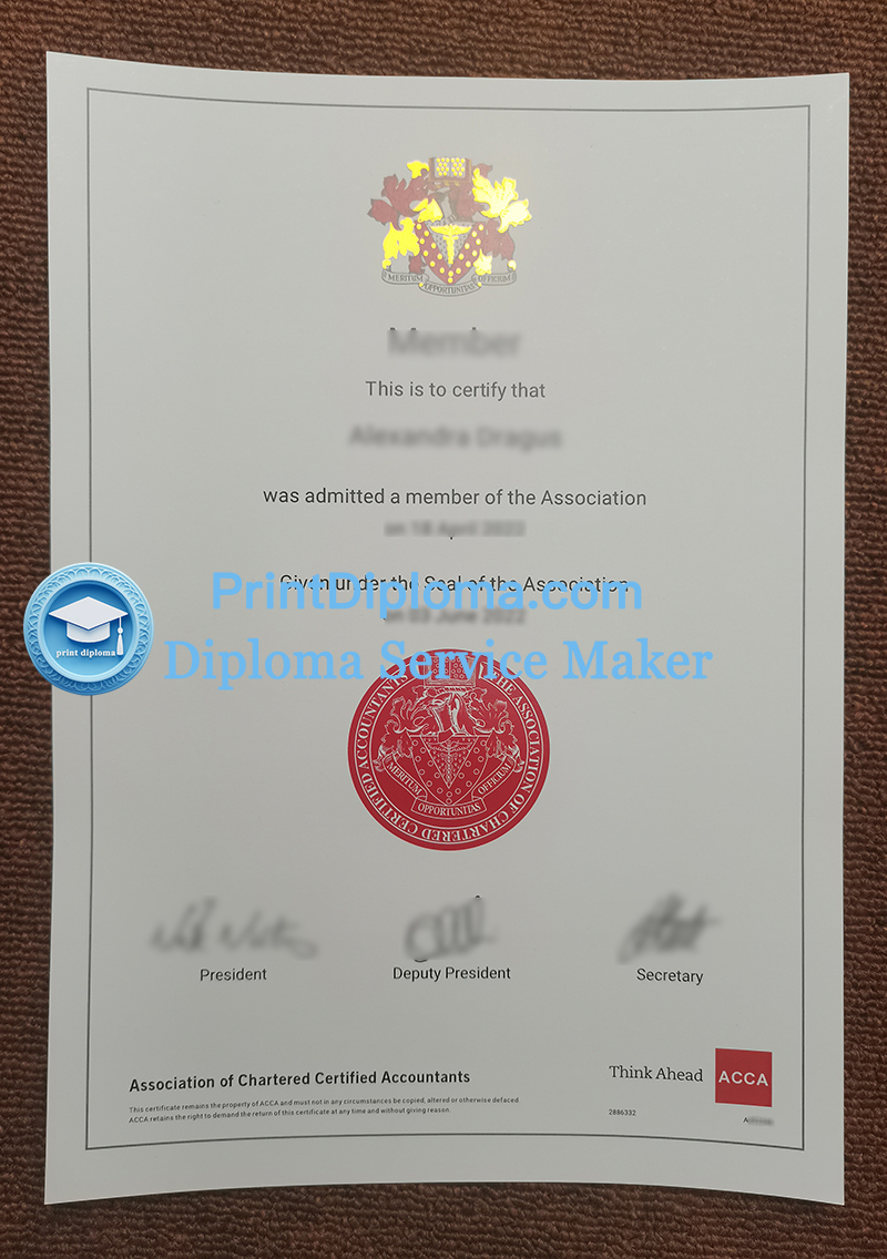 ACCA certificate