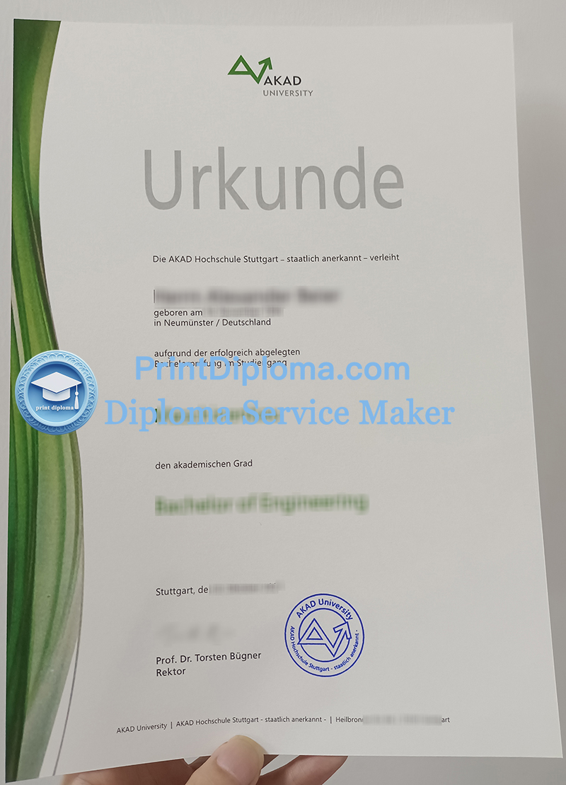 AKAD University Urkunde