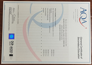 AQA GCSE certificate