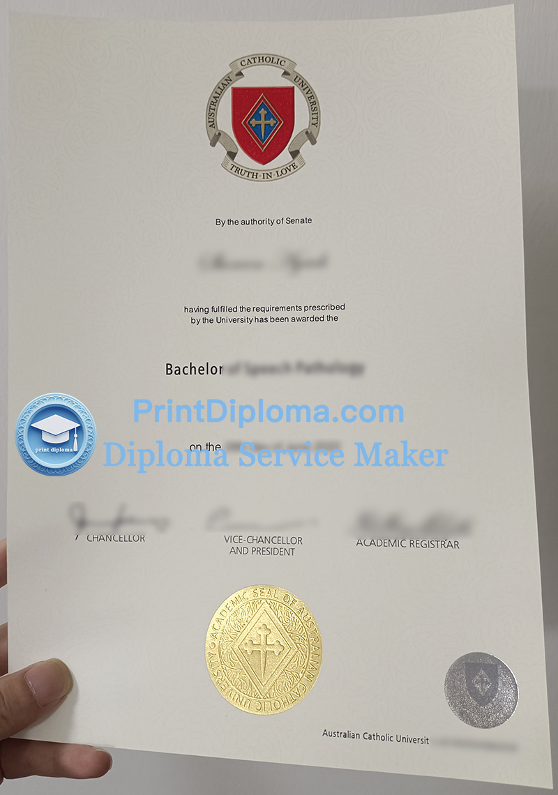 Australian Catholic University diploma, ACU diploma