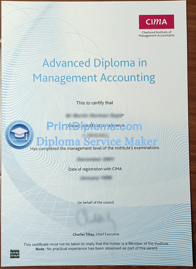Chartered lnstitute of Management Accountants certificate, CIMA certificate