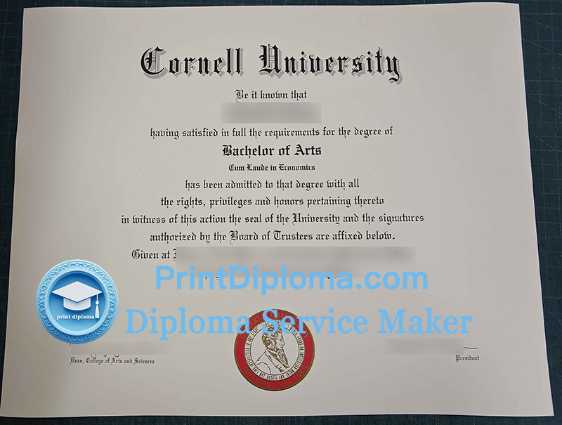 Cornell University diploma
