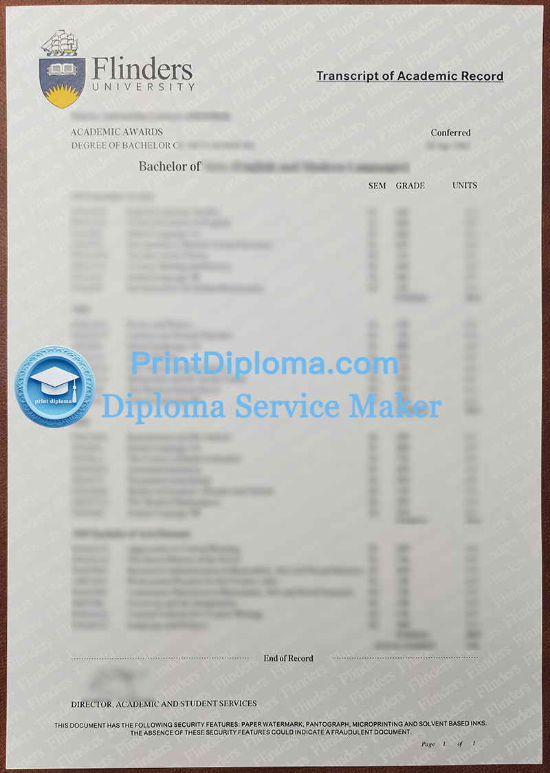 Flinders university transcript
