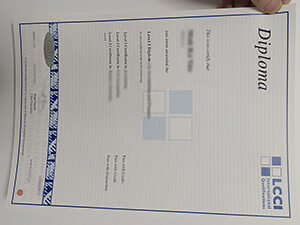 LCCI International Qualifications certificate