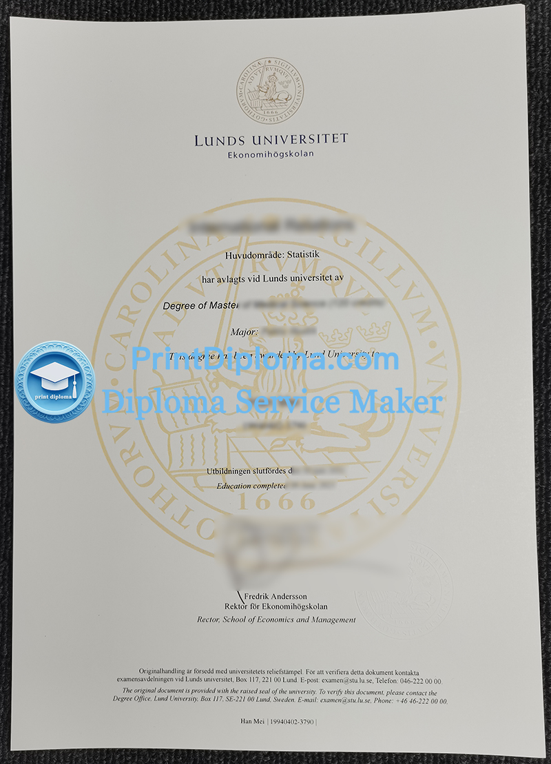 Lund University diploma