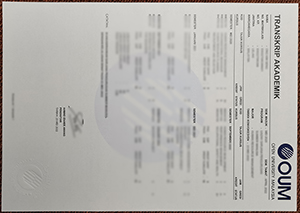 Open University Malaysia transcript, OUM transcript