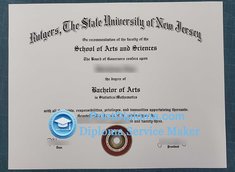 Rutgers University diploma