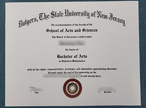 Rutgers University diploma