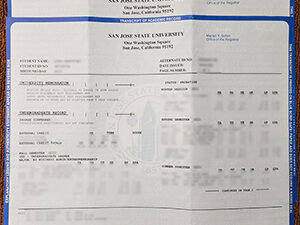 San Jose State University transcript