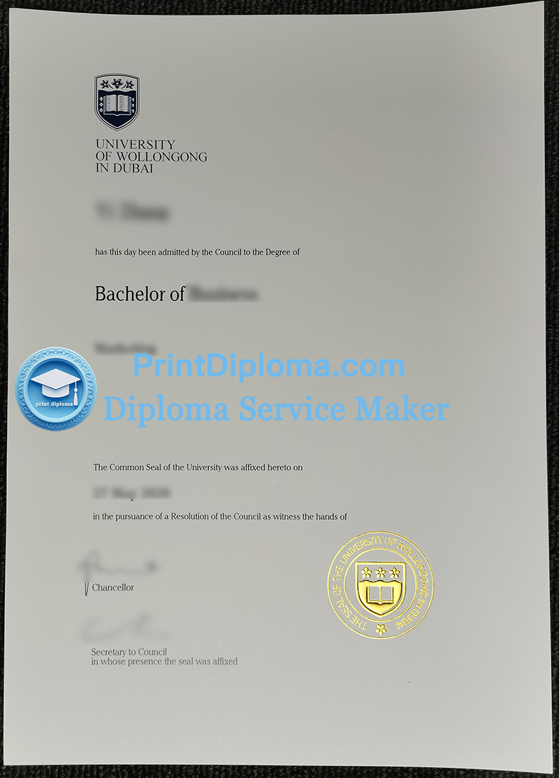 University of Wollongong in Dubai diploma