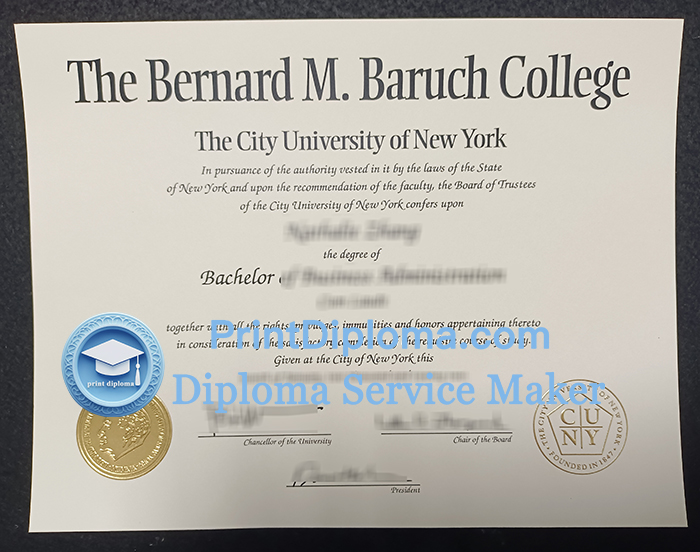 Baruch College diploma
