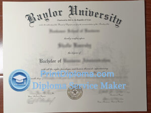 Baylor University diploma