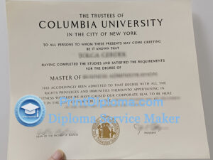 Columbia University diploma