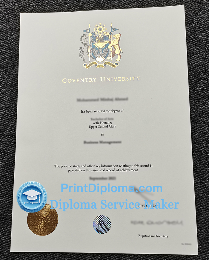 Coventry University diploma