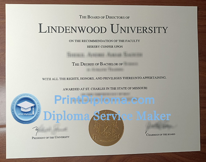 Lindenwood University diploma