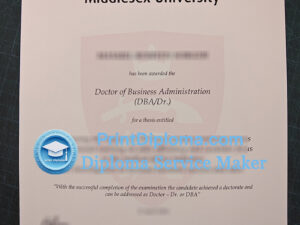 Middlesex University diploma