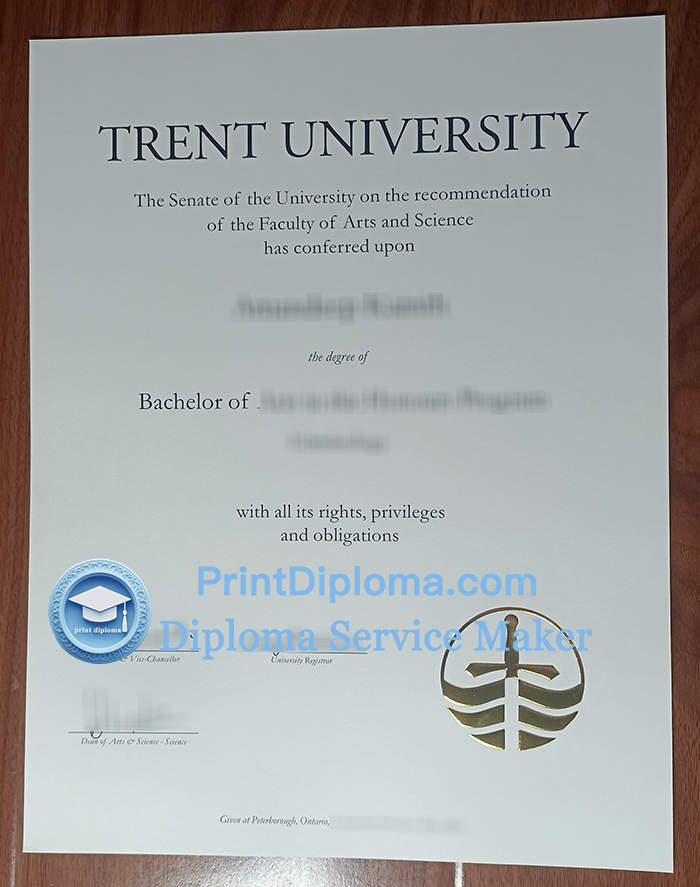 Trent University diploma Trent University diploma