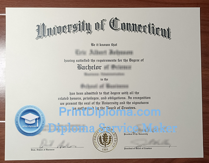 University of Connecticut diploma