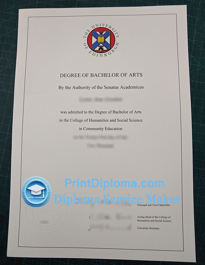 University of Edinburgh diploma